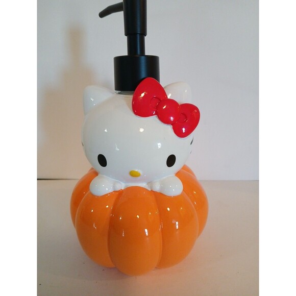 Hello Kitty Halloween Pumpkin Soap Dispenser New 9'in VERY CUTE NEW - Picture 2 of 10